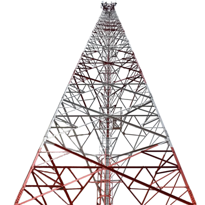 Ocynkowana ogniowo 3-4-nożna stalowa wieża kątowa Wieża telekomunikacyjna Q345B Stal o wysokiej wytrzymałości dla GSM CDMA LTE Stacja bazowa sygnału telefonu komórkowego