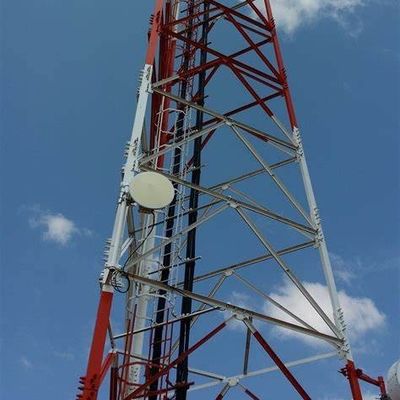 Wysokiej rozdzielczości trójkątne radio telekom 3 nogi rurkowaty stalowy wieża 40M/S