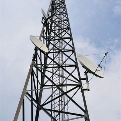 30 40 50 Meter Radio 3 Legged Angular Steel Tower Sieć 5G Zgalwanizowana Wieża Komunikacyjna Mikrofale