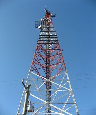 30 40 50 Meter Radio 3 Legged Angular Steel Tower Sieć 5G Zgalwanizowana Wieża Komunikacyjna Mikrofale