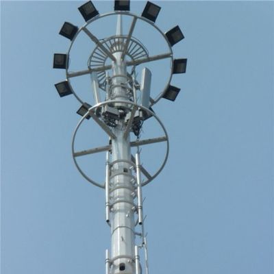 Monopol wieży 25 M 30 40M 50M Sygnał anteny radiowej Galwanizowana komórka stalowa