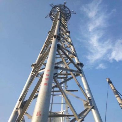 10 - 60M Galwanizowana wieża stalowa rurkowa Wifi Signal Bts Telewizory 3 nogi Wieża stalowa rurkowa
