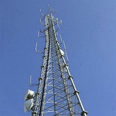 10 - 60M Galwanizowana wieża stalowa rurkowa Wifi Signal Bts Telewizory 3 nogi Wieża stalowa rurkowa