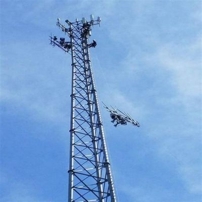 Tubular Telecom Steel 3 Legged Tower Sieć komórkowa 4G 5G Signal Radio Antenna Trójkątna wieża telekomunikacyjna i akcesoria