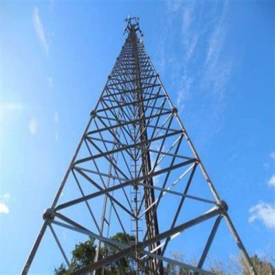 Q345 / Q235 Trzynożne wieże stalowe rurowe / wieże stalowe z siatką ANSI/TIA-222-G-2005