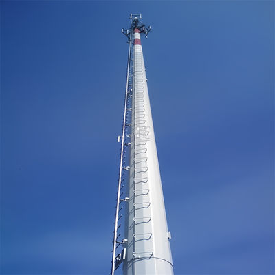 Monopol wieży 25 M 30 40M 50M Sygnał anteny radiowej Galwanizowana komórka stalowa