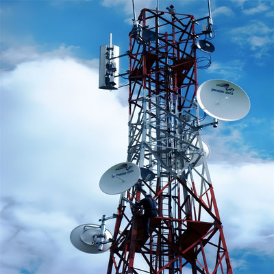 Czteronoga wieża sieciowa sygnał telekomunikacyjny antena kątowa komórka stalowa wieża komunikacyjna mikrofalowa