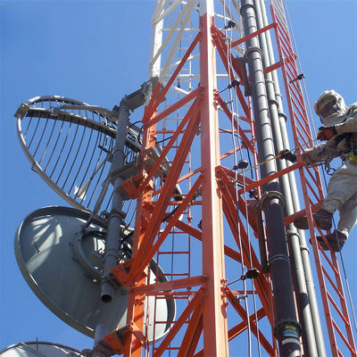 50m Mikrofale Antenna samodzielnie podtrzymująca się wieża Sieć 3 nogi Telekomunikacja Stalowa wieża