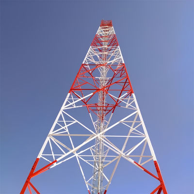 Wysokiej rozdzielczości trójkątne radio telekom 3 nogi rurkowaty stalowy wieża 40M/S
