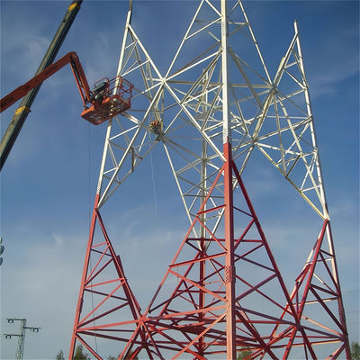 25 35 45 55 60 m Samopodtrzymująca się baza nadajnik radiowy Pylon Wi-Fi Odbiornik Stalowy Telekomunikacja Czteronoga wieża łączności