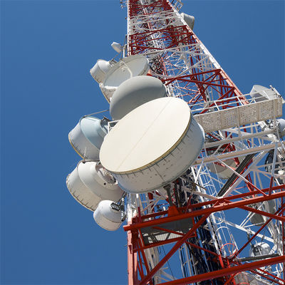 Gsm 60m Samopodtrzymująca sieć wieża Podstawa nogi poliestrowa powłoka powłoka Bts Cztery nogi Radio komunikacja Metalowa antena wieża