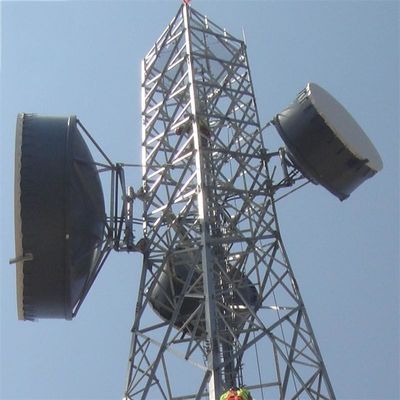72m 4 Leg Steel Lattice Angular Mobile Telecom Tower ASTM A36 A572 Gr50
