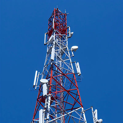 4 nogi Galwanizowana Samopodtrzymująca się wieża telekomunikacyjna kątowa wieża stalowa ASTM A123/ ISO 1461