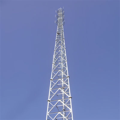 60m wysoki galwanizowany kąt stalowy samopodtrzymująca się antena wieża 3 nogi rurkowe