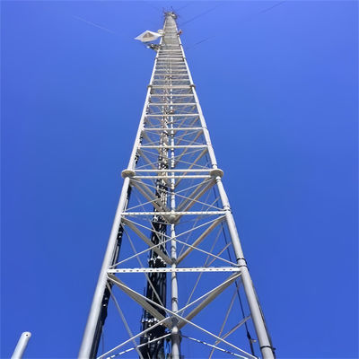 Gorąco pocieranie ocynkowane samopodtrzymujące się trójnoga wieża rurkowa Gsm antena wieża telekomunikacyjna