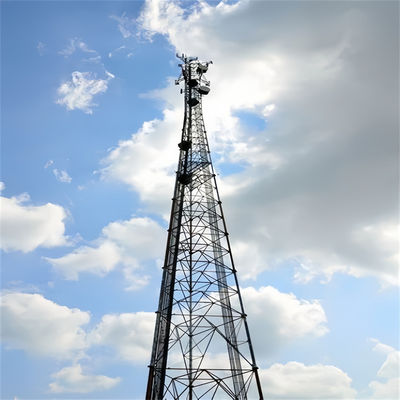 Gorąco pocieranie ocynkowane samopodtrzymujące się trójnoga wieża rurkowa Gsm antena wieża telekomunikacyjna