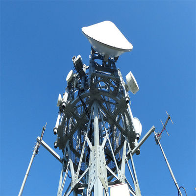 15m 20 30 40 50 Meter Dach Komunikacja mikrofalowa Ręcznica Antenna radiowa Maszt 3 nogi Rurkowa wieża stalowa
