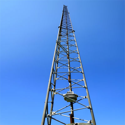 Bolted Pylon Żelazo 3 nogi Tubularne Steel Tower 20 - 65 Meter Mast