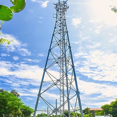 Stalowa sieć 5G Wi-Fi Telekomunikacja Antenna rurowa Wieża 3 nogi