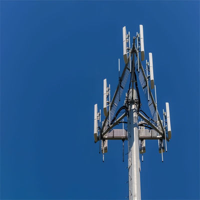 OEM Zgalwanizowany monopol samopowietrzny Antenna wieża maszt dla GSM 5G komunikacji Tube wieża słup