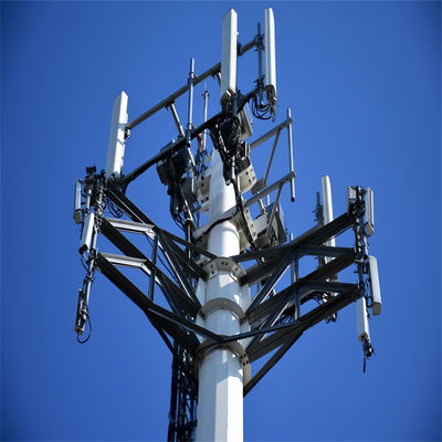 Wysoka samonośna, okrągła wieża monopołowa z stali, wieża mastu komunikacji 20m 30m 40m