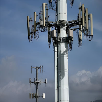 20 Meter 25 30 Meter Antenna Telecom Stalowy monopol wieża Q345B / A572 Materiał