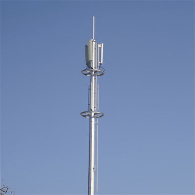 Jednopłotny maszt Komunikacja Antenna słupy Monopol Wieża 30m Stal ocynkowana