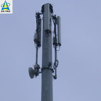 Gorąco ocynkowana wieża monopołu wielofunkcyjna 5g Internet, sygnał telefonu komórkowego, komunikacja