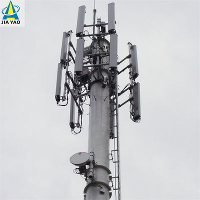 Gorąco ocynkowana wieża monopołu wielofunkcyjna 5g Internet, sygnał telefonu komórkowego, komunikacja