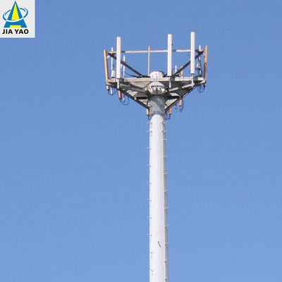 Gorąco ocynkowana wieża monopołu wielofunkcyjna 5g Internet, sygnał telefonu komórkowego, komunikacja