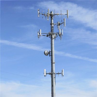 4g 5g bezprzewodowa mikrofalowa monopole wieża telekomunikacyjna z flanką 5m 12m 36m 45m 55m Metry