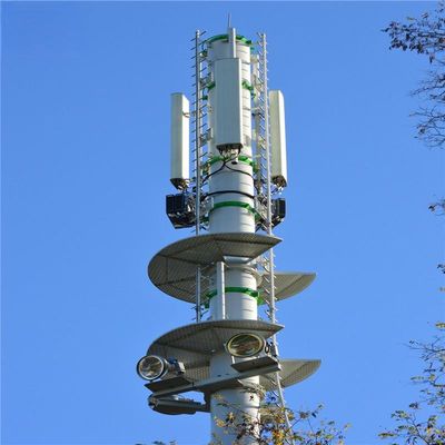 4g 5g bezprzewodowa mikrofalowa monopole wieża telekomunikacyjna z flanką 5m 12m 36m 45m 55m Metry
