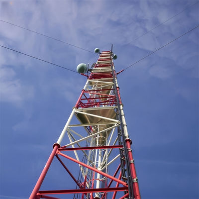 20M Meter Gorąco Galwanizowany Tubularny Stalowy Drut Wyrobowy Wieża 5G Radio Antena Telekomunikacyjna Mast