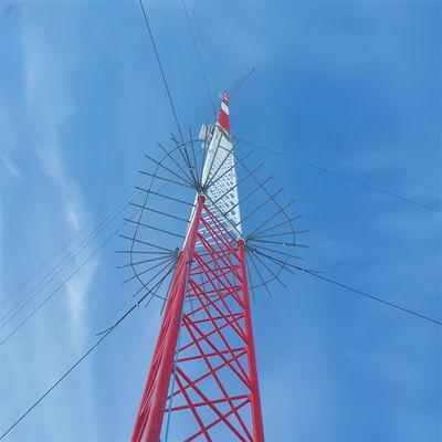 20M Meter Gorąco Galwanizowany Tubularny Stalowy Drut Wyrobowy Wieża 5G Radio Antena Telekomunikacyjna Mast