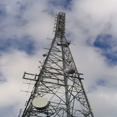 Telekom wspierany trójkątny konstrukcja mastu Wyrzucany z drutu wieża Galwanizowana stalowa siatka rurkowa