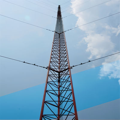Telekom wspierany trójkątny konstrukcja mastu Wyrzucany z drutu wieża Galwanizowana stalowa siatka rurkowa