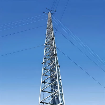 Galwanizowana wieża przesyłowa z stalowej siatki rurowej 30 40 50 Meter Telecom 5G/4G/3G