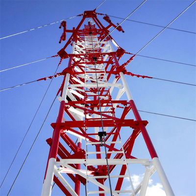 Galwanizowana wieża przesyłowa z stalowej siatki rurowej 30 40 50 Meter Telecom 5G/4G/3G