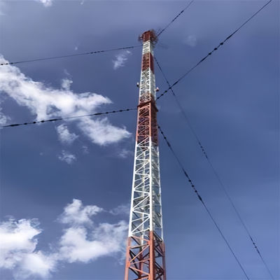 100 metrów Q345 Q235 Q420 Stalowa konstrukcja wieża z przyczepami anteny kątowa siatka komunikacyjna słup maszt wieża telekomunikacyjna