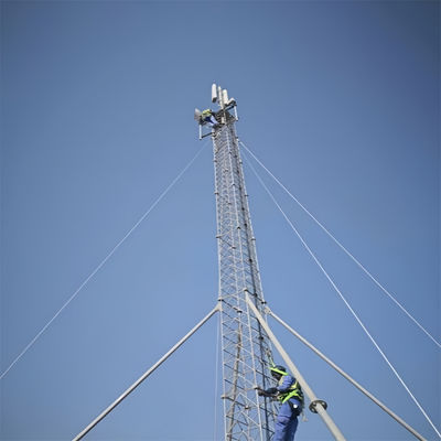 30M 60M 80M 90M 100M 120M 3 nogi Rurowaty stalowy wieża wiatrowa Guy maszt trójkątny