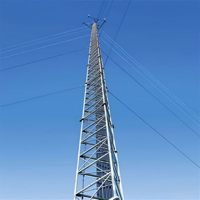 30M 60M 80M 90M 100M 120M 3 nogi Rurowaty stalowy wieża wiatrowa Guy maszt trójkątny