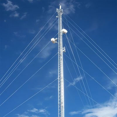 30M 60M 80M 90M 100M 120M 3 nogi Rurowaty stalowy wieża wiatrowa Guy maszt trójkątny