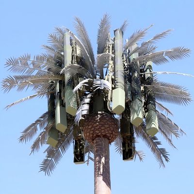 Zgalwanizowany GSM Mobilny Bionic Palm Tree Antenna Wieża Jednopolt 5g Wieża kamuflaż