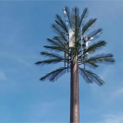 Wielkie zewnętrzne wieże komórkowe z maskowaną maską, odporną na wiatr, monopole Bionic Tree Single Pole Tower