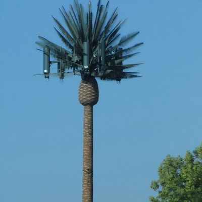 Wielkie zewnętrzne wieże komórkowe z maskowaną maską, odporną na wiatr, monopole Bionic Tree Single Pole Tower