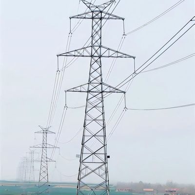 35kv podwójny obwód pylon mocy wieża przesyłki elektrycznej stalowa galwanizowana wieża monopolów metalowych