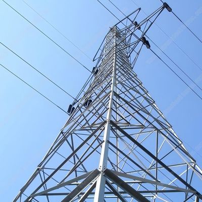 35kv podwójny obwód pylon mocy wieża przesyłki elektrycznej stalowa galwanizowana wieża monopolów metalowych