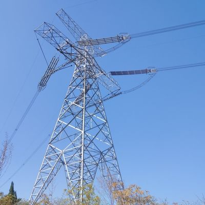 35kv podwójny obwód pylon mocy wieża przesyłki elektrycznej stalowa galwanizowana wieża monopolów metalowych