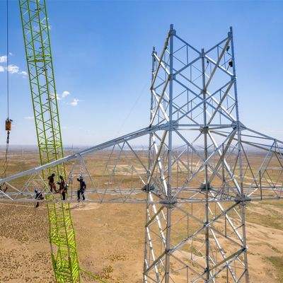 Węgiel Żelaza Wysokonapięciowa Elektryczna Wieża Prędkość wiatru 30-180 Km/h 132kv Wieża Przesyłowa