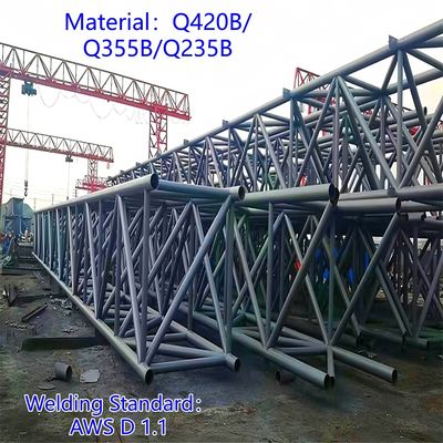 Trójrurowa wieża telekomunikacyjna ze stali węglowej 33m LTE Sygnał Obszary wiejskie Odporna na wiatr